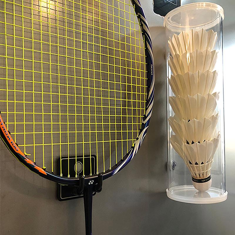 Настенный держатель для ракеток Держатель для теннисных ракеток Держатель для бадминтонных ракеток Настенный крючок из нержавеющей стали Стойка для хранения