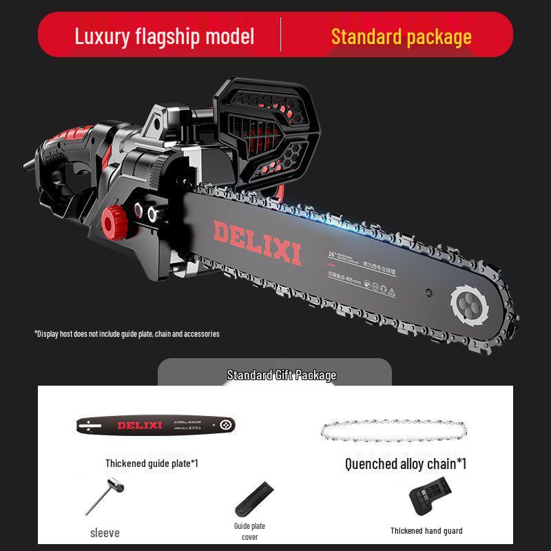 High-Power Handheld Electric Chainsaw for Home and Woodworking - Portable and Multifunctional with Free Shipping