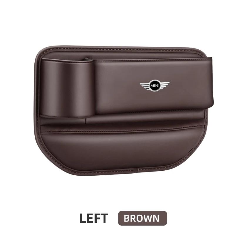 Leather Car Seat Gap Organizer Crevice Side Storage Box for BMW MINI F55 F56 R60 R59 R58 WORKS One Cooper JCW R57 R56 R55