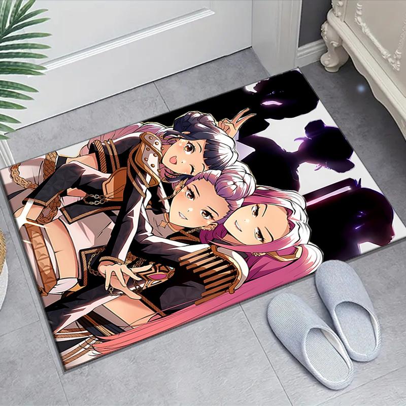 1pc KPop Demon Hunters13 Design Area Rug - Non-Slip, Soft & Cozy Floor Mat for Living Room, Bedroom, Office - Indoor/Outdoor Decorative Carpet