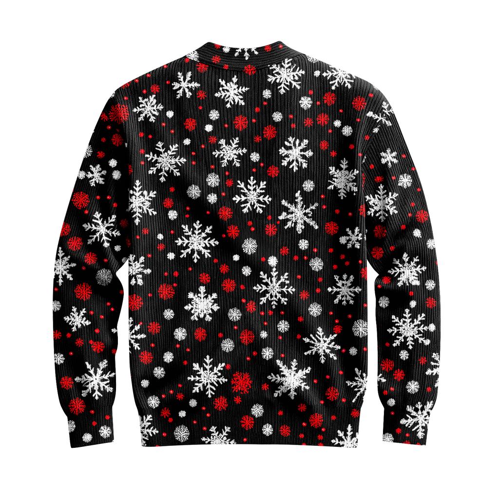 Мужской кардиган с длинным рукавом, рубчатой вязки