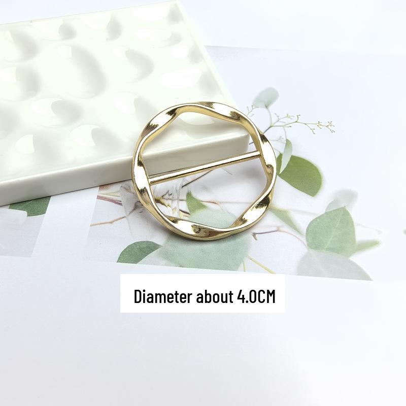 Декоративная пряжка-узел с жемчугом и бриллиантами для подола футболки и шарфов