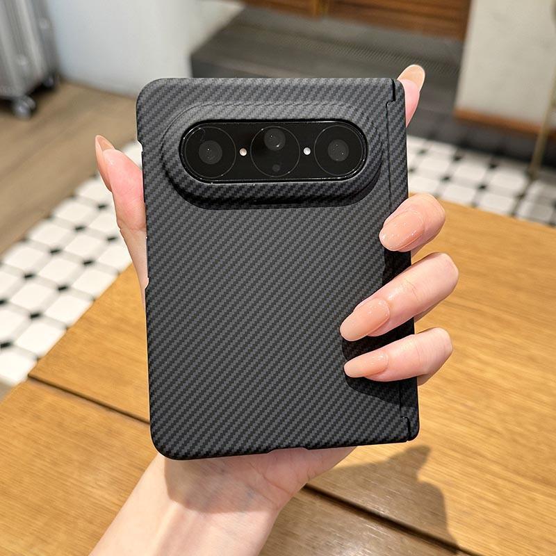 Применимо к чехлу для складного мобильного телефона Huawei PuraXMax, рисунок из углеродного волокна x1, красный скипетр-змея x1, чехол с двойной центральной осью