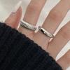 Элегантное Серебряное Кольцо S925 Для Женщин С Уникальным Геометрическим Дизайном И Регулируемым Размером