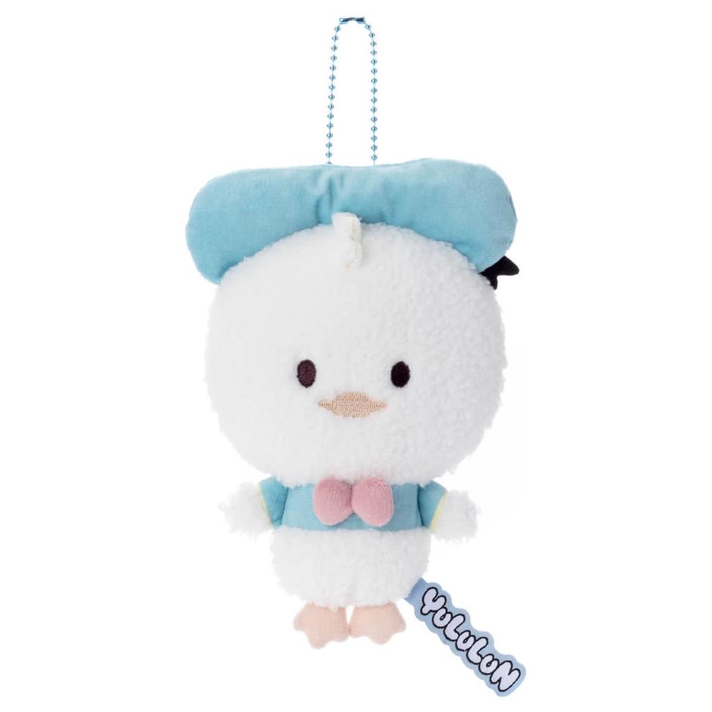 Disney Character YULULUN Ball Chain Mascot Donald Duck Plush Toy, Approximately 18cm Tall