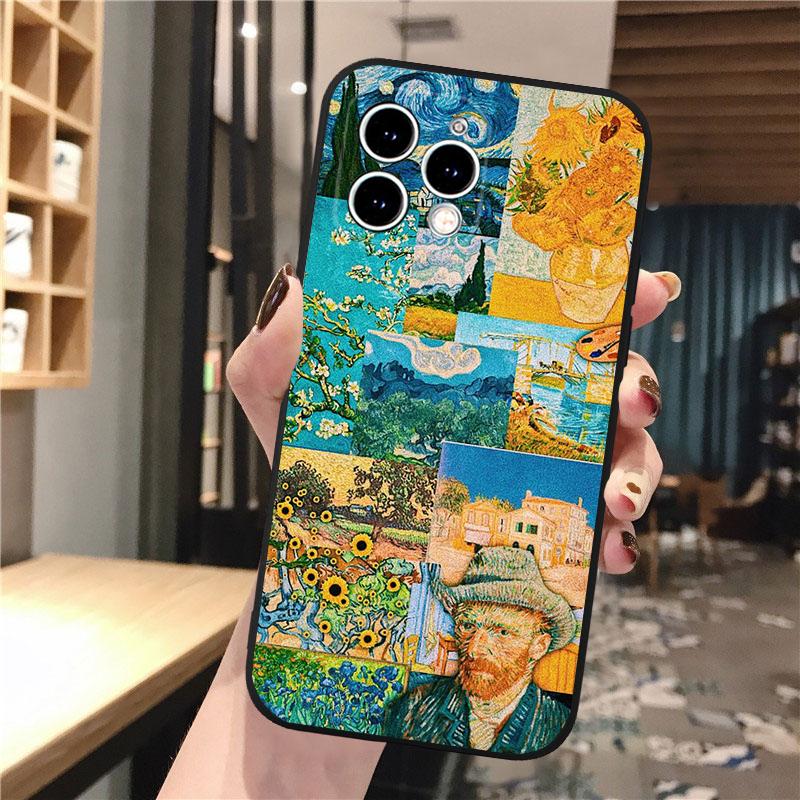 Чехол для телефона с рисунком Ван Гога для iPhone 15 14 Pro Max 13 12 11 Pro Max XSMax XR 12 13 mini 14 Plus Shell