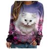 Толстовка с капюшоном Cute Cat 3D Printed Свитера и длинные рукава Женская одежда