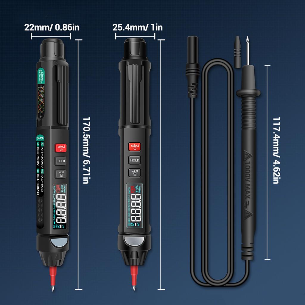Aneng Pen Multimeter 6000 Counts Digital Multimeter Meter Tester with LCD Display Backlight