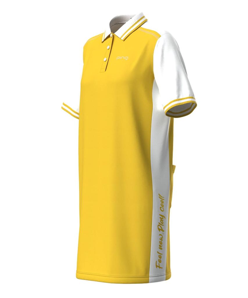 Ping Apparel Women's Short Sleeve Dress (Moisture-Wicking, Quick-Drying, UV Protection) / Golf / 622-5124300 060_Yellow SS