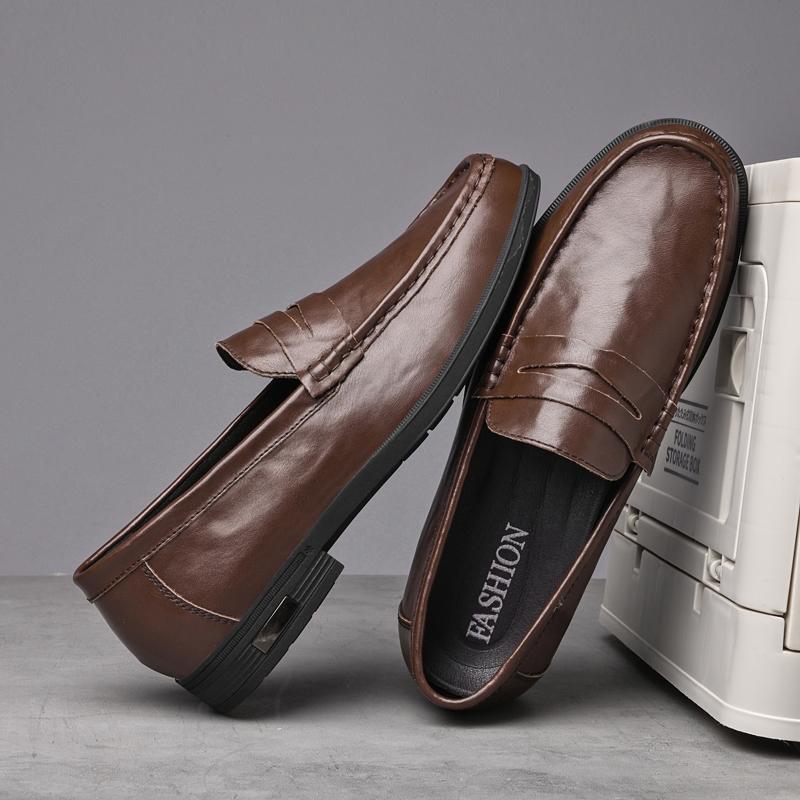 Genuine Leather Men's Casual Shoes Luxury Brand Formal Man Loafers Breathable Slip On Flats Fashion Leisure Walk Shoes Moccasins