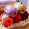 Soft Hand-Woven Cashmere Yarn for Hats and Shawls, Medium-Thick Long-Haired Mink Wool Yarn for Crochet