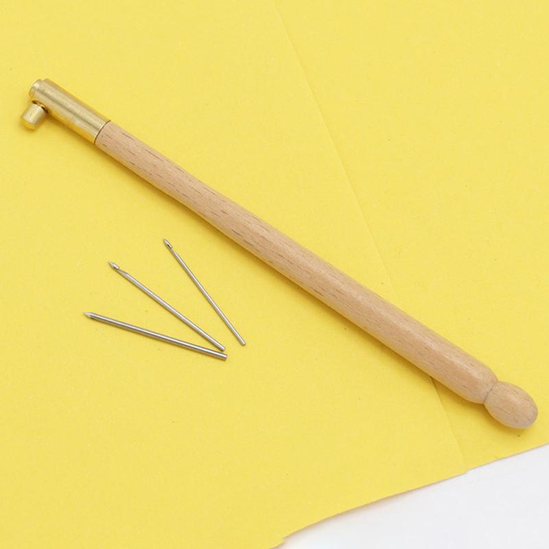 Игла для вышивания Тамбурный крючок для вязания Люневильский крючок с ручкой из 3 игл Набор S Couture Люневильский блестящий инструмент для вышивки бисером