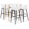 VidaXL Bar Set 5 Pcs Pub Furniture Counter Set Bar Furniture Table and Chairs Bistro Home 3057432