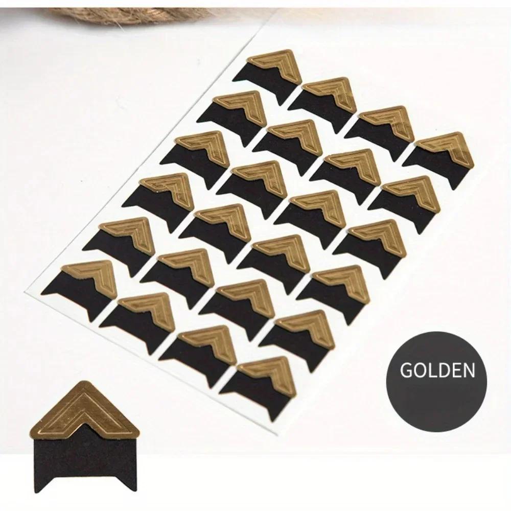 DIY Vintage Corner Kraft Paper Stickers 1 Sheets for Photo Album Frame Decoration Scrapbooking Picture Protection Decor