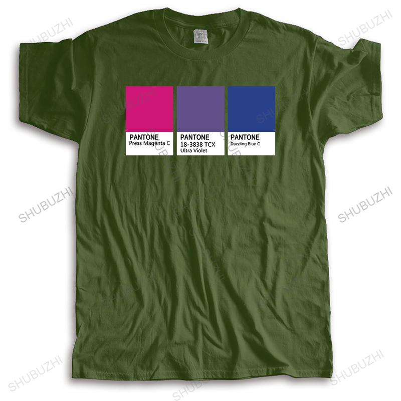 Men Summer Brand Tshirt Cotton loose cool Tee Shirt Lgbt Color Pantone Pallete Funny Top Mens casual streetwear T-shirt