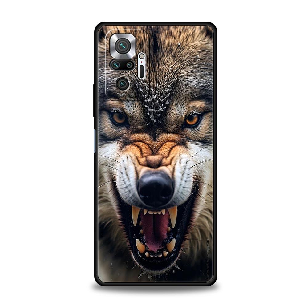Чехол для телефона для Xiaomi Redmi Note 14 13 12 5G 9S 9 10 11 Pro Plus 4G 9T 14C 13C 12C 10C 9C 9A Мягкая крышка Волк