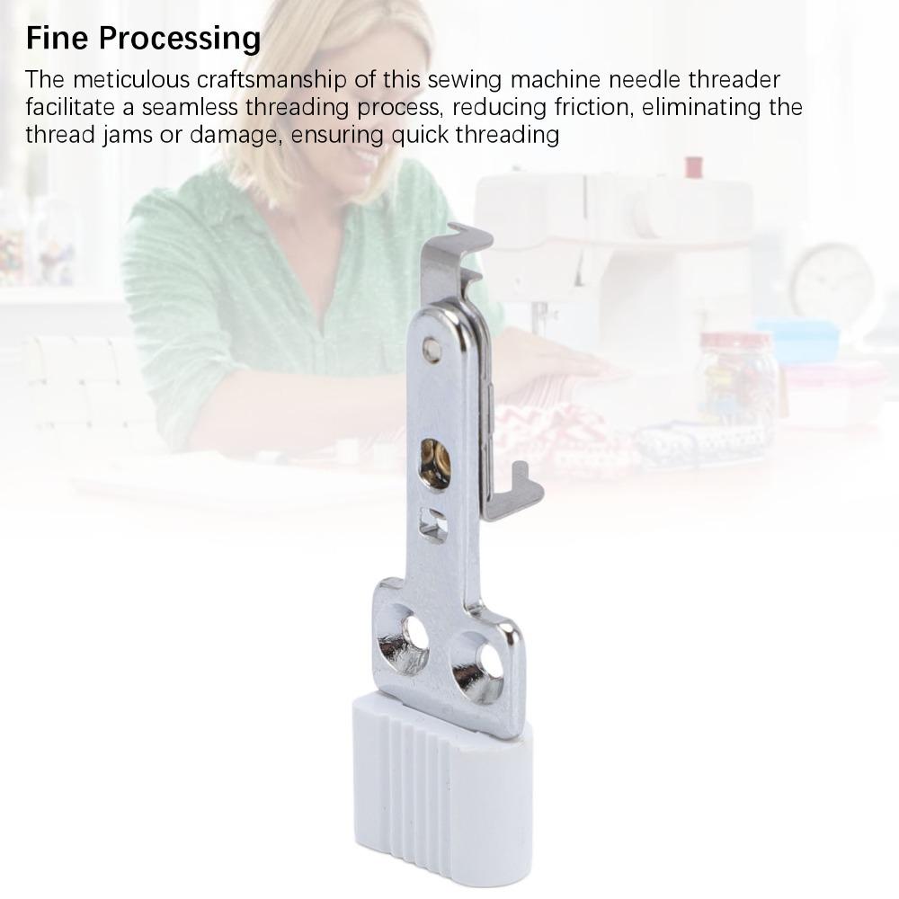 Plastic Sewing Machine Needle Threader Iron Wide Compatibility Needle Threading Device Durable Sturdy