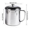Portable Water Cup 350ml 304 Stainless Steel Rust Proof Tea Mug with Lid and Handle for Milk Juice Drink