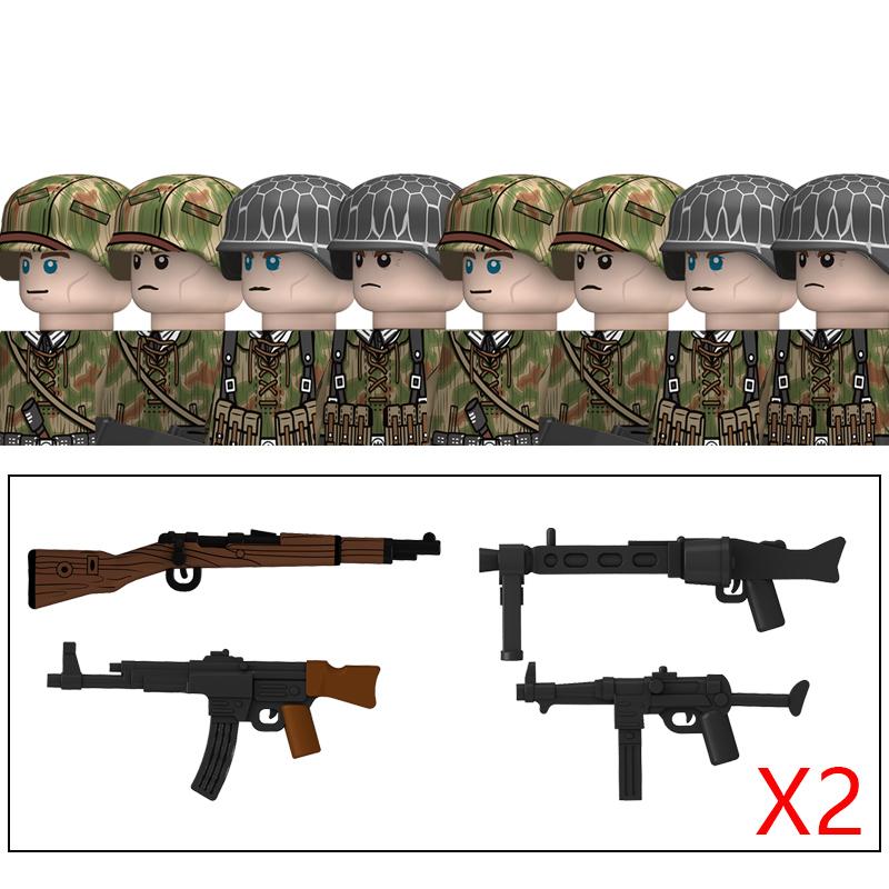 Нетоксичные Военные Вторая Мировая Война Немецкий Флот Бронетанковые Войска Строительные Блоки США 101-я Великобритания Советский Союз Солдаты Пехота Оружие Кубики Игрушки Дети