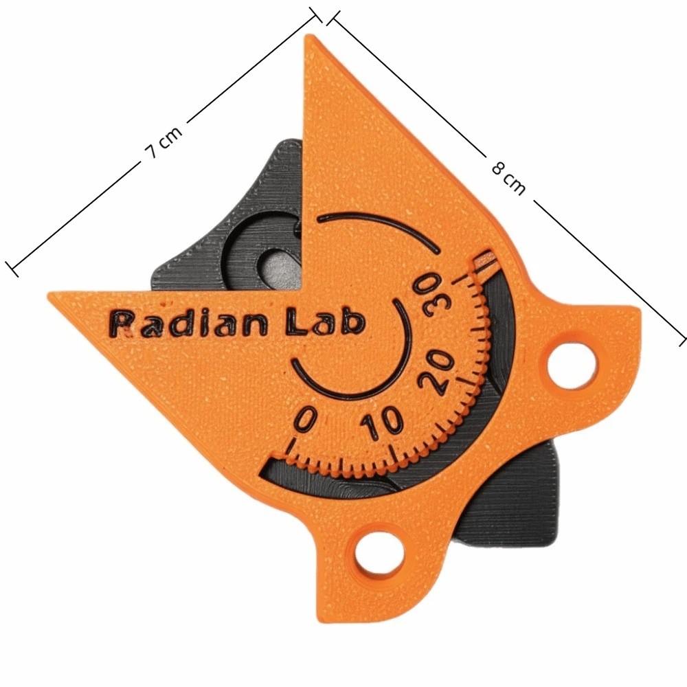 Желто-оранжевый инструмент для измерения радиуса со шкалой Измерительный прибор Инструмент для измерения радиуса угла Портативный