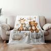 VIKAMA Cartoon Forest Animal Print Blanket, Soft And Warm, Washable, For Bedroom, Living Room Sofa And Afternoon Nap Blanket