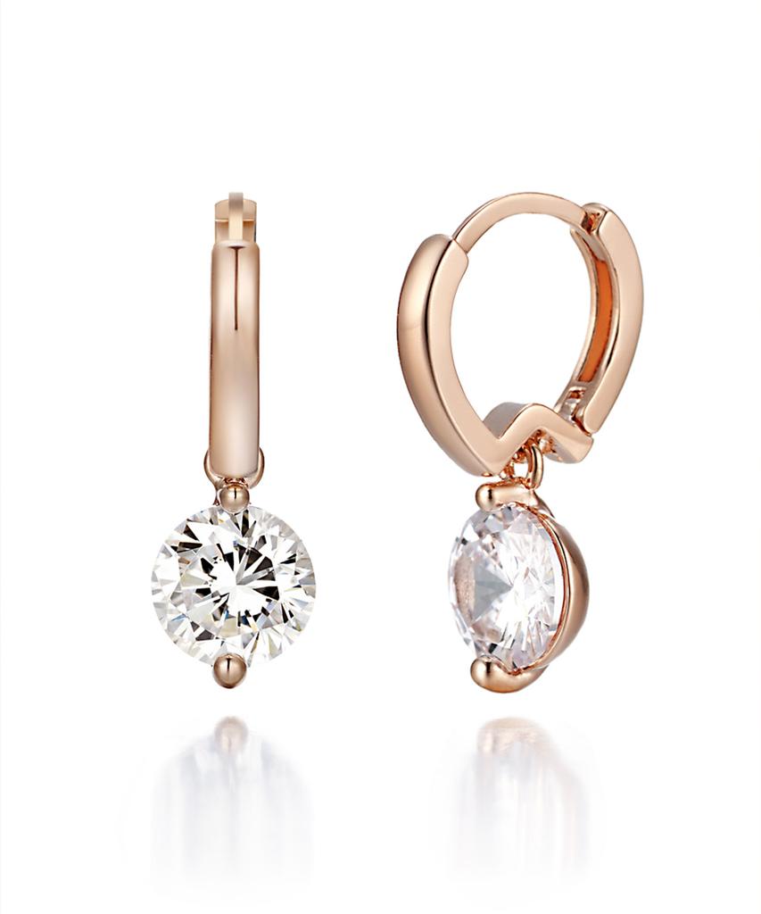 Ellejewelry 14K Gf Серьги-пусеты с кубическим цирконием Elgpee216