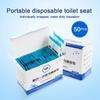 Home Kit 50Pcs Plastic Business Travel Universal Toilet Seat Disposable Sticker Cover