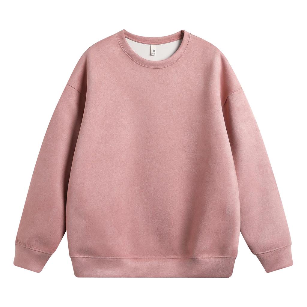 Men'S Fleece Round Neck Pullover With Fleece Solid Color Hoodie And Fleece Fleece Fleece Jacket