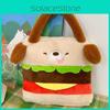 Plush Hamburger Dog Backpack Large Capacity Handbag Cute Kids Gift Birthday