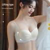 Cartoon Chest Uplift Wire-Free Seamless Half Cup Padded Bra for Small Busts