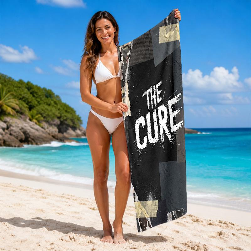 The Cure Print Microfiber Beach Towel Sand?Resistant Lightweight Towel For Swimming Outdoor Travel Use