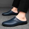Модная повседневная обувь Дышащие мужские слипоны Натуральная кожа Туфли-мюли Мужские полуботинки Мужские тапочки класса люкс Классические лоферы