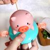Игрушки для ванной для малышей, детский душ, игра в свиней, заводной тяга, милые водные мультяшные животные, забавная заводная плавающая игрушка для детей, подарки для ванны