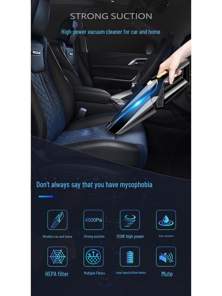 Беспроводной портативный автомобильный и настольный пылесос