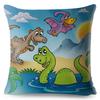 Наволочка с изображением динозавра Юрского периода и животного, наволочка из персиковой кожи, диван, домашний декор, наволочка