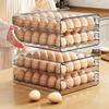Transparent Double-Layer Egg Storage Box for Kitchen Refrigerator