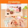 Simulation Ice Wooden Cream Vending Cabinet Model Children Toy Set For Gift