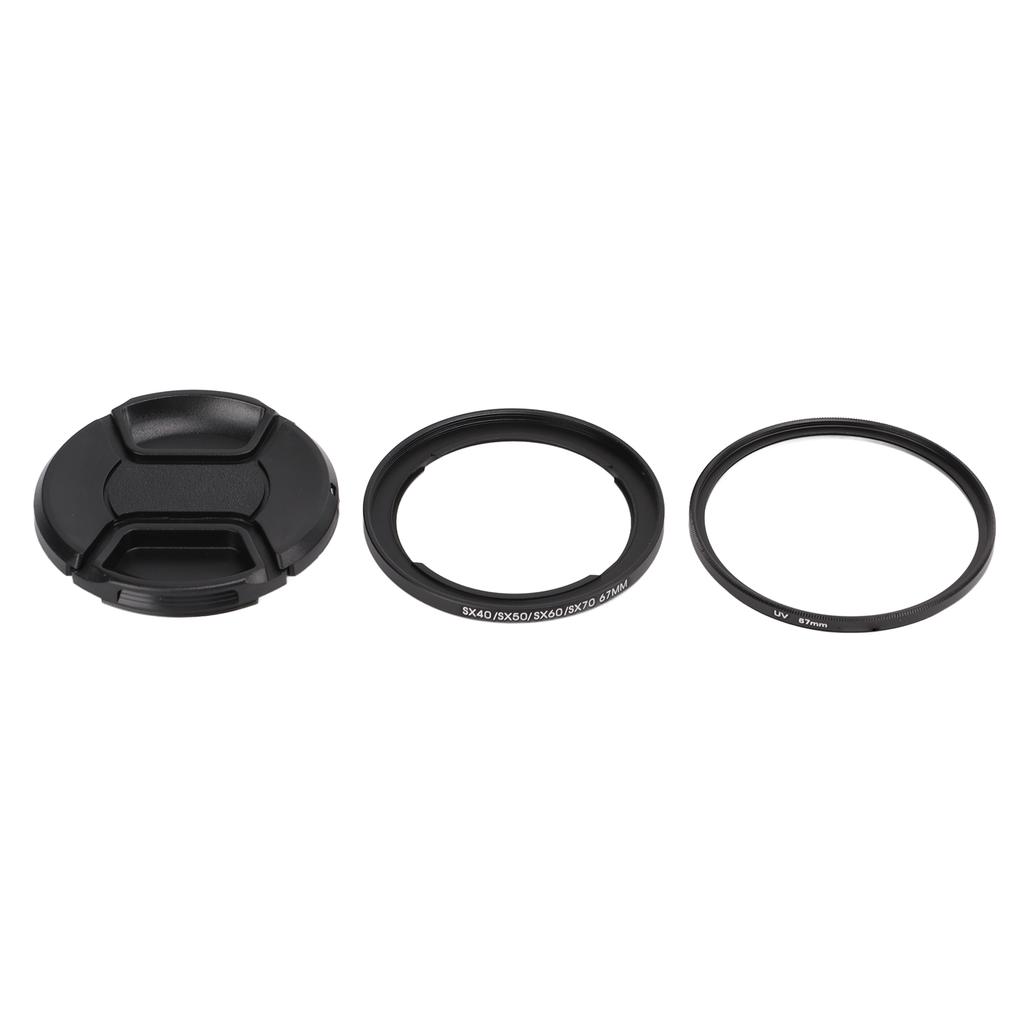 Protective 67mm UV Filter Filter Ring Lens Cap Sets for Canon SX40 Series Camera