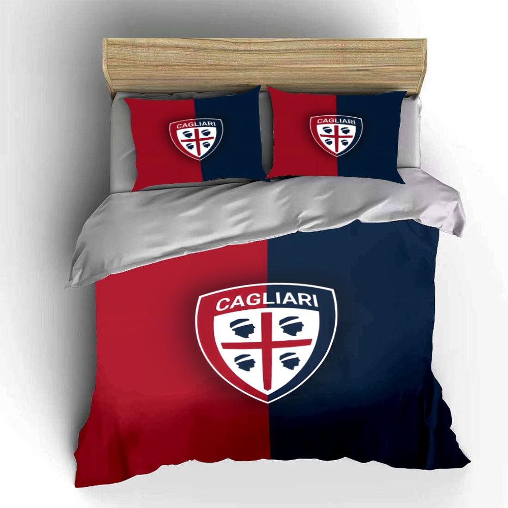 Cagliari logo on stripes. Bedding sets Duvet cover sets Duvet covers Pillowcases(1*Duvet Cover 2*Pillowcases without duvet insert)