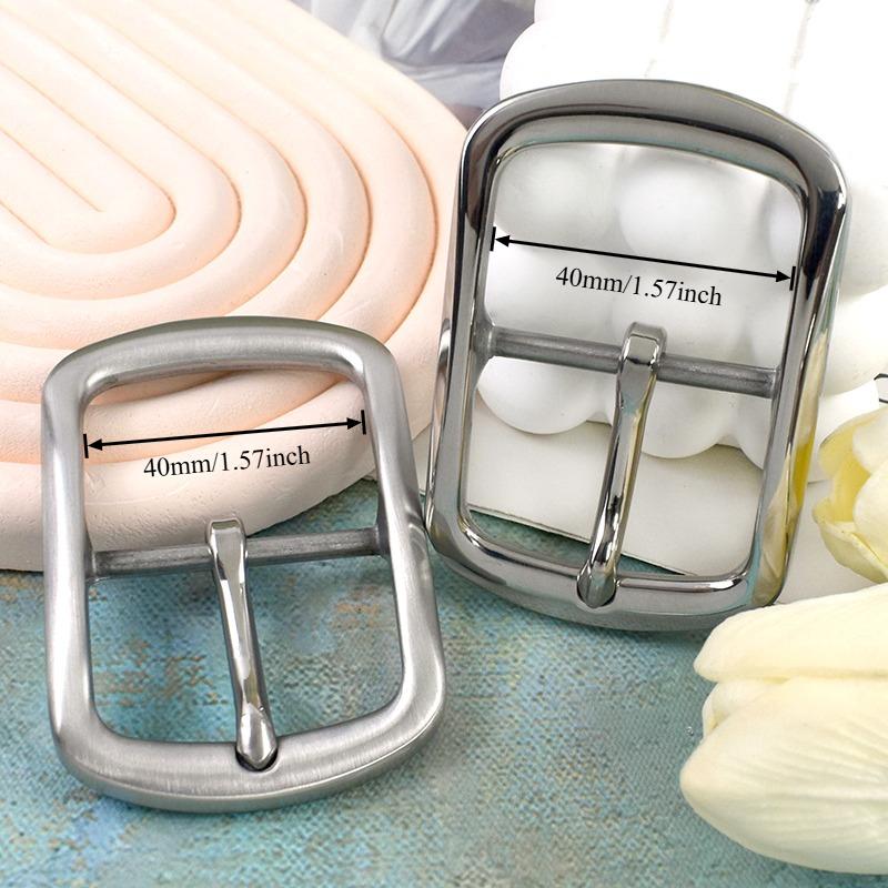 Meetee 1 шт. 40 мм Пряжка для ремня из нержавеющей стали Мужские Женские Кожаные ремни Пряжки-булавки Джинсовый пояс Одежда Запасные аксессуары
