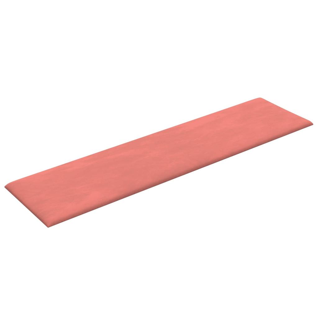 Wall Headboard Parts 12 pcs Pink Velvet