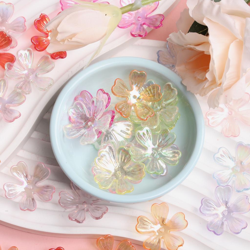 Home Party Supplies Flower Beads Women Jewelry Making 26.5mm DIY Beads Acrylic Necklace Pendant Flower Fashion