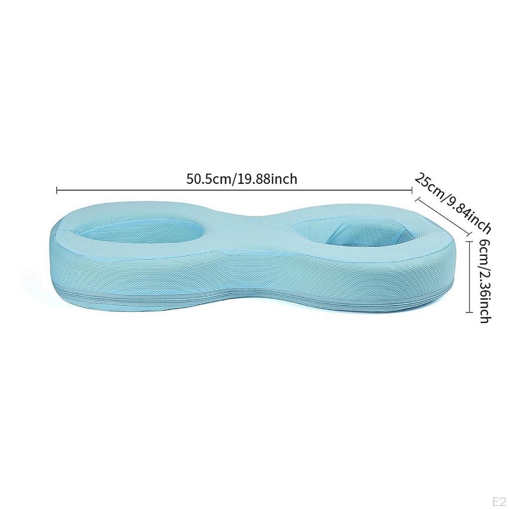 Ear Piercing Pillow Memory Foam Side Sleepers Removable Cover Portable Breathable Versatile