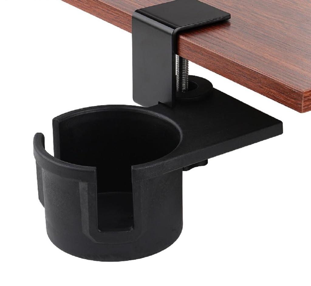 Siawadeky Cup Holder, Desk Drink Holder, 180-Degree Rotating, Multifunctional Storage Rack, Headphone Stand, Ideal for Bedrooms, Living Rooms,