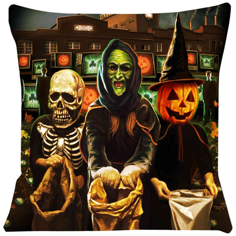 Halloween III Cushion Cover Comfortable Short Plush Pillow Cases Chair Car Sofa Pillow Cover Home Decorative SJ324