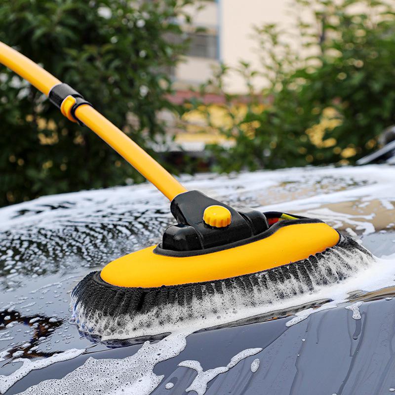 Retractable Curved Car Wash Mop with Soft Bristles - Car Cleaning Tool