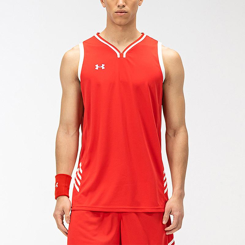 Under Armour Тренировочный баскетбольный жилет Color Block Knitted, мужские топы, красный 21500104-600