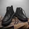Fashion Men's Genuine Leather Casual Shoes for Men Italian Motorcycle Boots Classic Vintage Designer Outdoor Ankle Boots Walking Shoes