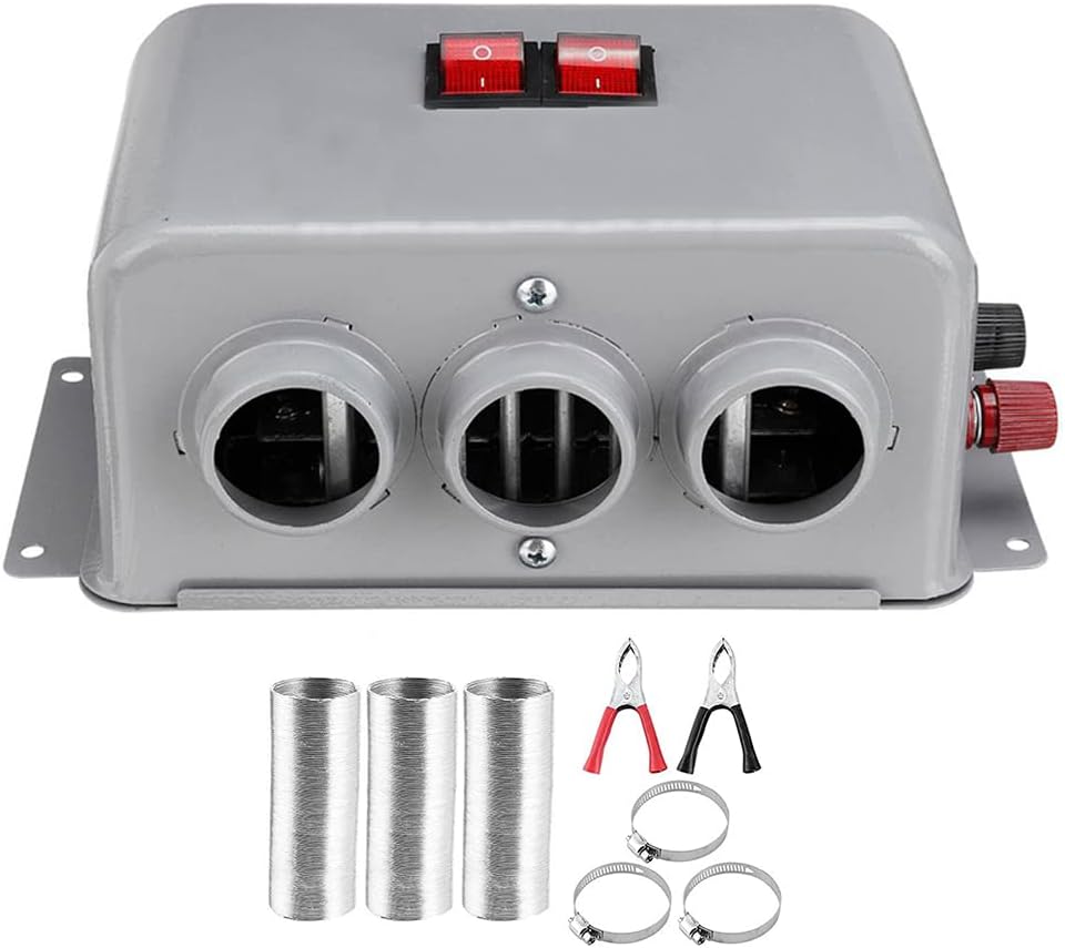 Обогреватель-осушитель лобового стекла, 3 отверстия, электрический размораживатель для автомобиля, быстрый 2-в-1, нагрев, охлаждение, сушка, высокая мощность 800 Вт, компактный вентилятор для разморозки, портативный, низкий уровень шума