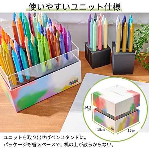 [Эксклюзивно для Amazon.co.jp] Цветные карандаши Sakura Cray-Pas, Кубическая коробка с карандашами Coupy, 72 цвета, FY72BOX-AZ